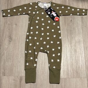 Bonds Olive Green Star Print Baby Onesie